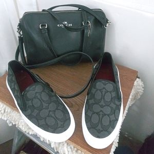 Coach Crossbody leather mini added Coach slip ons sz 6